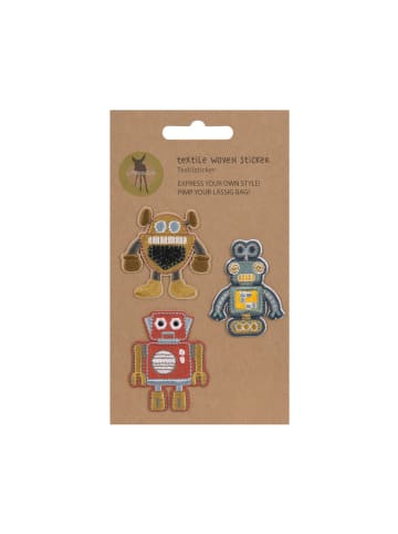 Lässig Lässig Textil-Sticker (3 Stk) - Schul Set Unique, Stick on Robots