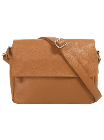 Samantha Look Umhängetasche echt Leder in cognac