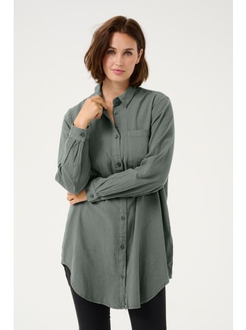 Kaffe Langarm - Hemd KAnaya Loose fit in Balsam Green