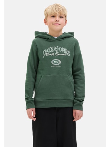 JACK & JONES Junior Hoodie 'Ari Branding' in grün