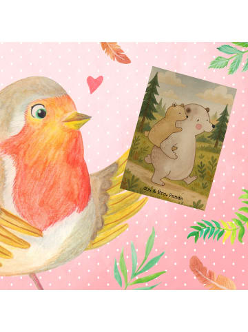 Mr. & Mrs. Panda Klappkarte Papa Bär Design ohne Spruch in Weiß