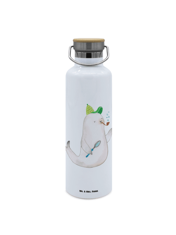 Mr. & Mrs. Panda Thermosflasche Robbe Sherlock ohne Spruch in Weiß