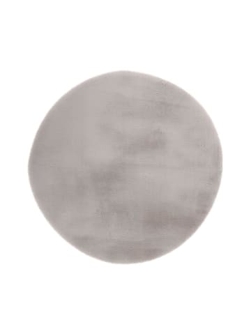 Kayoom Hochflor Teppich Rabbit in silber - rund