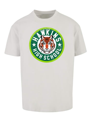 F4NT4STIC Oversize T-Shirt Stranger Things Hawkins Tiger Circle in lightasphalt