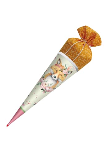 ROTH Schultüte Lieblingsstück Fuchs 70 cm, Stoffverschluss in Orange