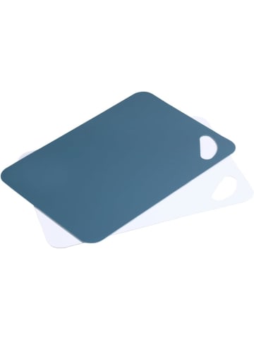 Kesper Flexible Schneidunterlage Anti-Rutsch 2er Set 30553 weiß blau 30x21x0,2 cm