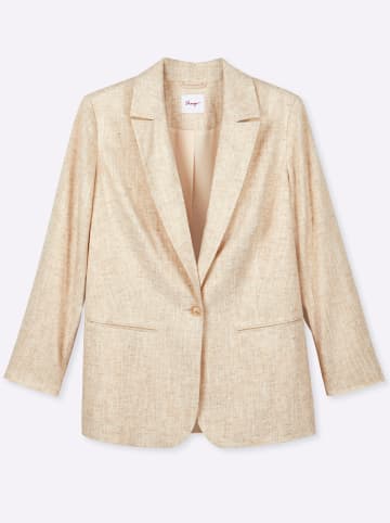sheego Leinenblazer in champagner-goldfarben