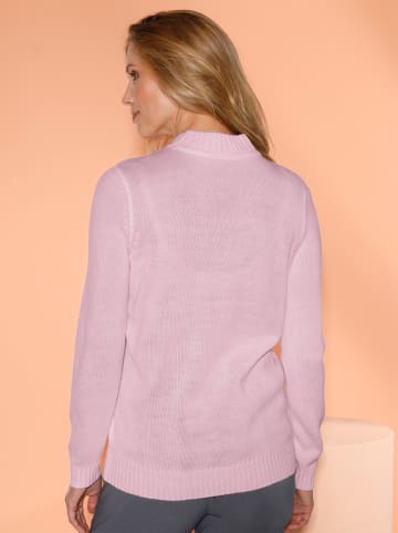 Sieh an! Stehkragenpullover in rosé