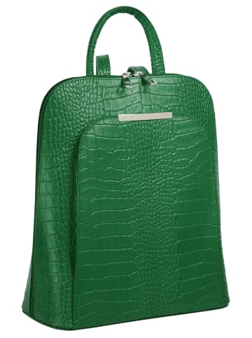 Cluty Rucksack echt Leder in grün