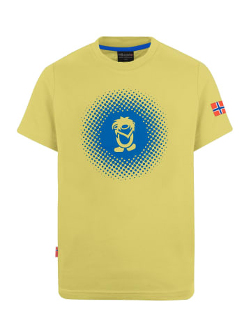 Trollkids T-Shirt "Pointillism" in hazy yellow/glow blue