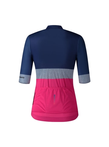 SHIMANO Short Sleeve Jersey W's YURI in blau/pink