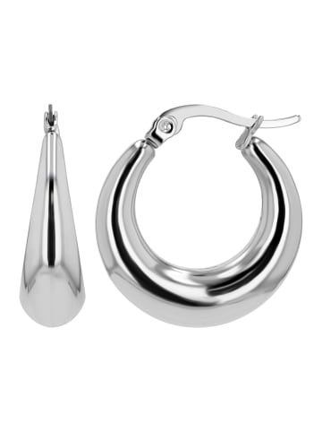 Adeliás Damen Ohrringe – Creole aus Edelstahl in silber