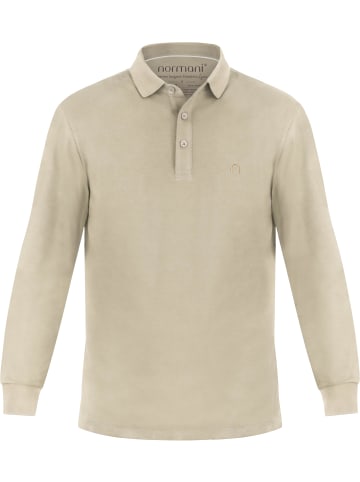 normani 2er Set Herren Langarm Poloshirt Lyroe in Beige