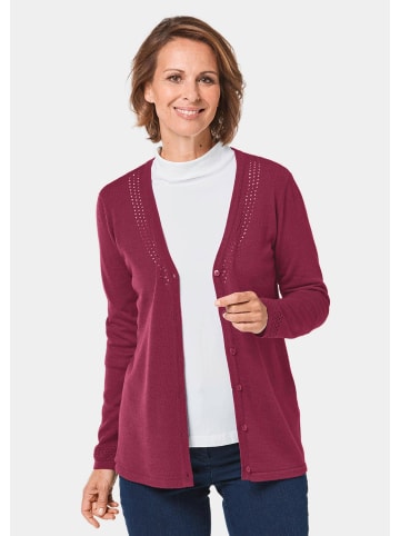 GOLDNER Strickjacke in sangria