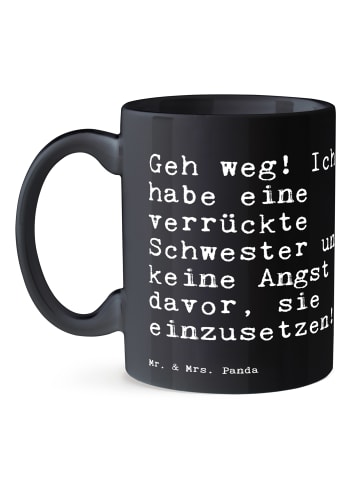 Mr. & Mrs. Panda cappuccinotasse Geh weg! Ich habe... mit Spruch in Schwarz