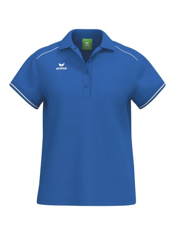 erima Damen Poloshirt in new royal/weiss