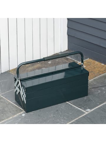 DURHAND Werkzeugkasten-56L x 20B x 41H cm-Dunkelgrün