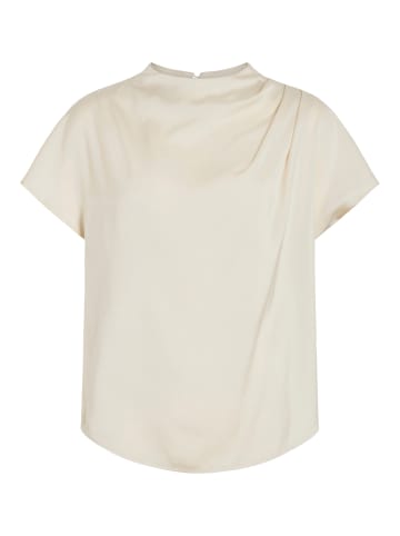 Kurzarmbluse mit Funnel Neck in Birch