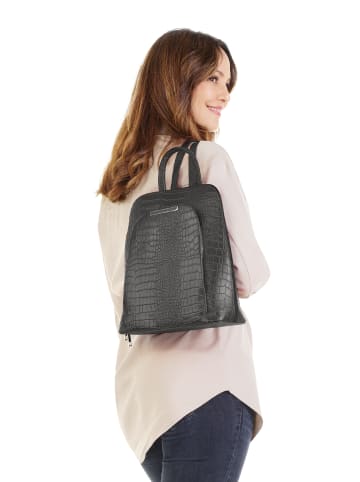 Cluty Rucksack echt Leder in anthrazit
