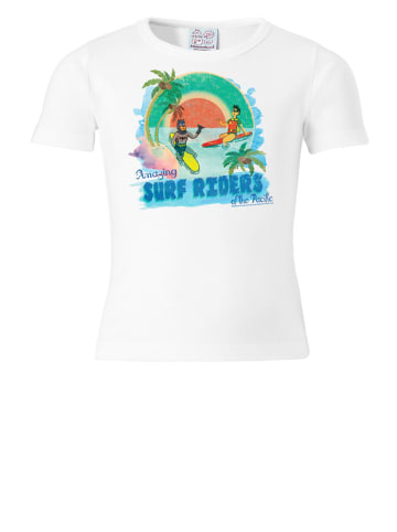 Logoshirt T-Shirt DC - Batman & Robin - Surf Riders in altweiss