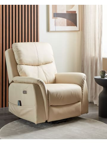 Beliani Fernsehsessel GLORIE in Beige - (W) 85 x (H) 82 x (L) 85 cm