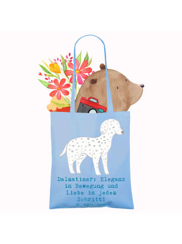Mr. & Mrs. Panda Henkeltasche Dalmatiner Charme mit Spruch in Sky Blue