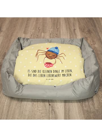 Mr. & Mrs. Panda Katzenkorb Spinne Agathe Kaffee mit Spruch in Gelb Pastell