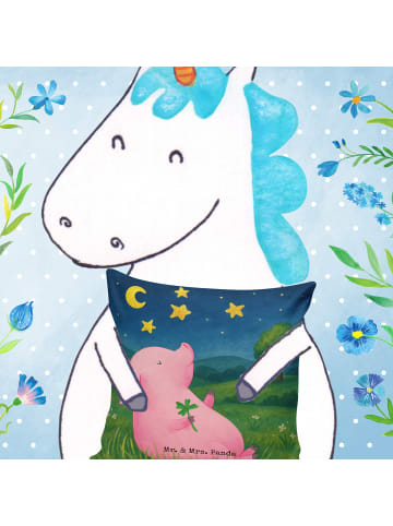 Mr. & Mrs. Panda Kuschel Kissen Schwein Glück Design ohne Spruch in Weiß