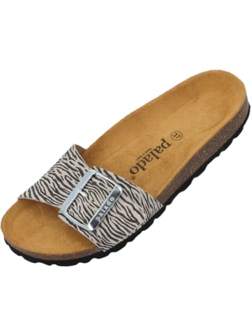 Palado Pantoletten Malta EGS Zebra Premium Leather in Beige