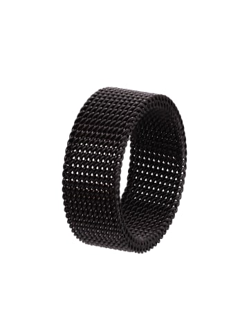 Steel_Art elastischer Mesh-Ring Alex schwarz farben in Schwarz
