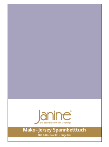 Janine Spannbetttuch Mako Feinjersey in lavendel