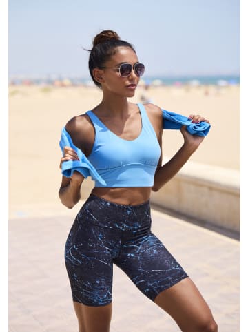 LASCANA ACTIVE Shorts in schwarz, blau