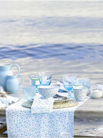 Greengate Tischläufer FLORALI Weiß Blau Blumen