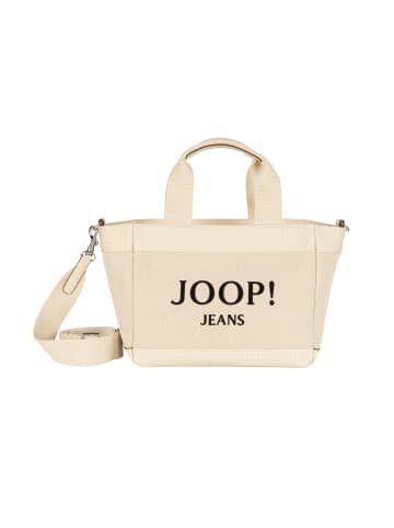 Joop Jeans Handtasche 'Calduccio Tela Yvette in Reines Weiß 26,50 x 21,00 x 14,00 cm'