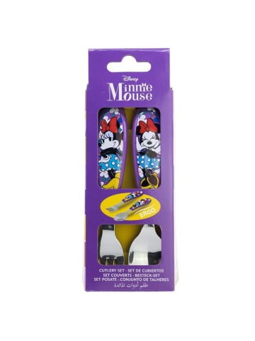 Disney Mickey Mouse Disney Mickey Mouse Kinderbesteck Set 2-teilig – Löffel & Gabel in Lila