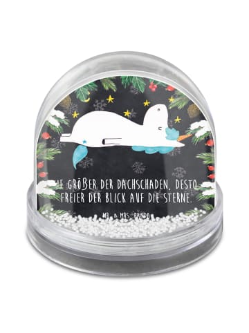 Mr. & Mrs. Panda Schneekugel Weihnachten Einhorn Sternenhimmel m... in Kreidetafel