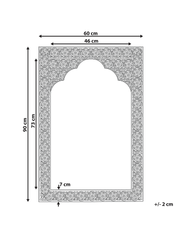 Beliani Wandspiegel PALI in Kupfer - (W) 60 x (H) 90 x (L) 2 cm