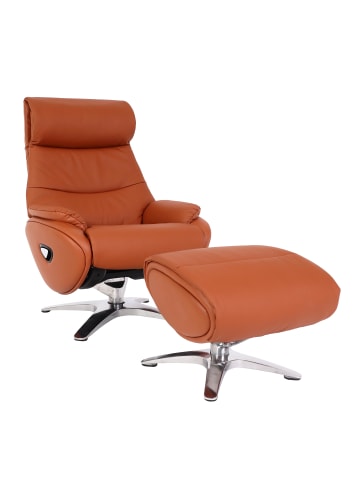MCW Relaxsessel mit Hocker K98 drehbar, Braun