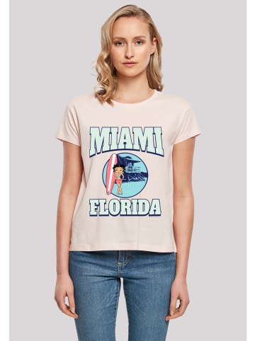 F4NT4STIC Box Tee Betty Boop Miami Florida Surf Scene in pink