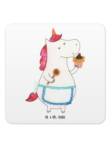 Mr. & Mrs. Panda Untersetzer Einhorn Küche ohne Spruch in Weiß