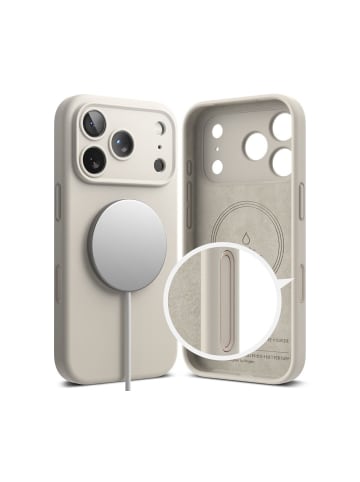 COFI 1453 Ringke Silikon Magnetische magnetisch Hülle iPhone 17 Pro  Beige in Beige