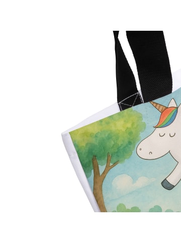 Mr. & Mrs. Panda Shopper Tasche Einhorn Regenbogen Design ohne S... in Weiß