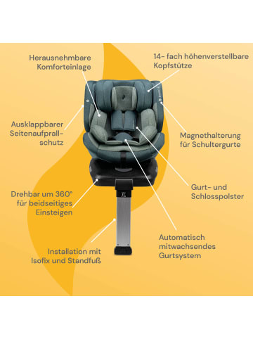 Osann Kindersitz  "Eno360 SL i-Size"  in Universe Green  - 40 bis 150 cm