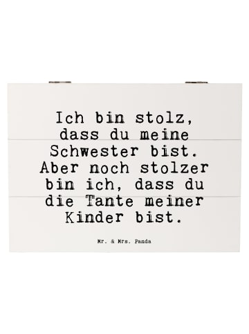 Mr. & Mrs. Panda Box mit Deckel Ich bin stolz, dass... mit Spruch in Weiß