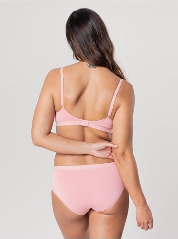 Erlich Textil  Viola bügelloser BH mittlerer Halt aus Bio-Baumwolle - verstellbare Träger in rose