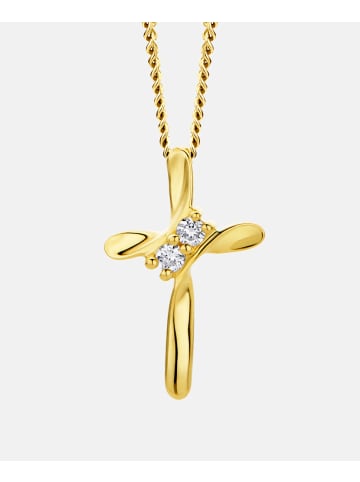Diamant L'éternel Halskette aus 375 Gelbgold mit Diamant