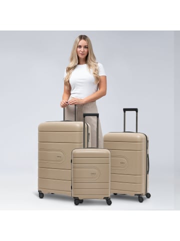 Redolz Essentials 11 3-SET 4 Rollen Kofferset 3-teilig in beige