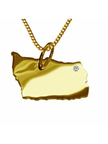 Schmuckador 50cm Kette + Bornholm mit Brillant 585 Gold in gold