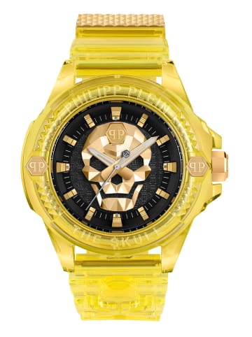 Philipp Plein Herrenuhr The $kull Synthetic in gelb