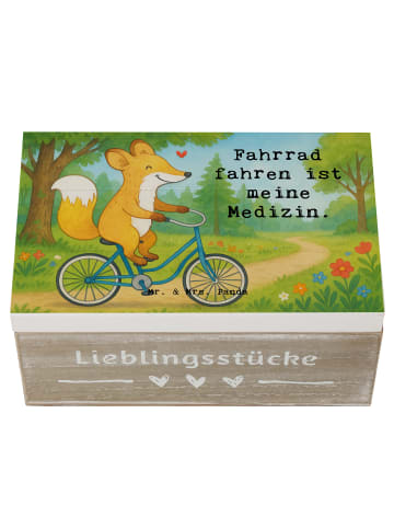 Mr. & Mrs. Panda Box Fuchs Fahrrad fahren Design mit Spruch in Weiß